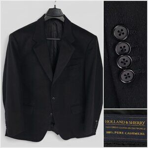Holland & Sherry 46R 100% Pure Cashmere 3 Button Sports Coat Blazer